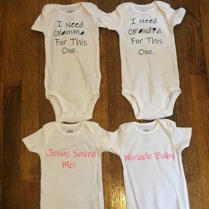 Customized Onesies Size 6-9 months